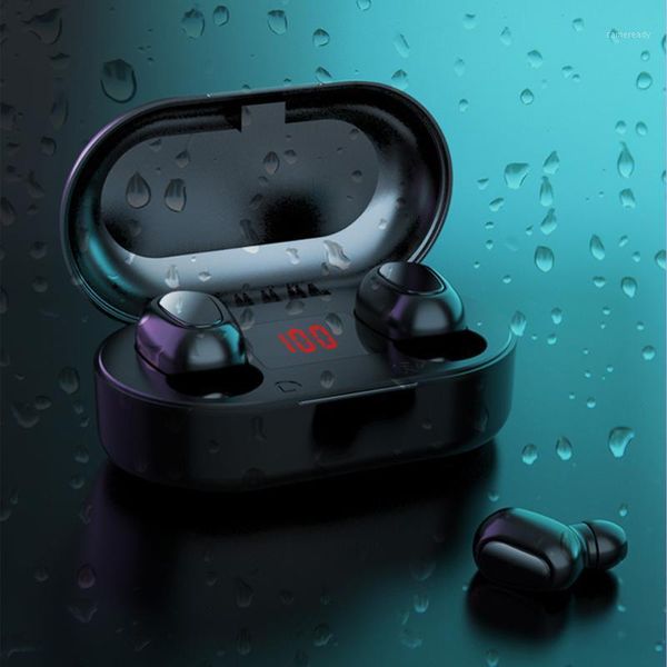 

bluetooth earphone led display wireless bluetooth earphone headsets with microphone waterproof noise cancelling1