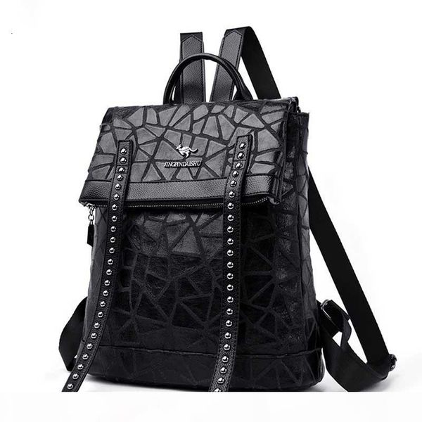 

ladies backpacks women fashion school big leather lady designer book bags black travel handbag