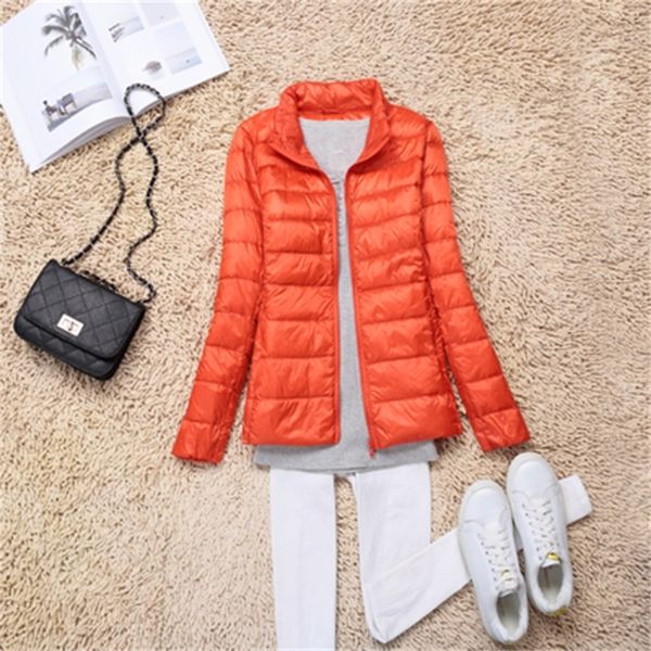 

2021 new woman 90% white female ultra light autumn jacket down long thin jackets with hood parkas rzaz, Black