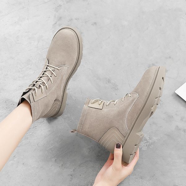 

2021 the new new winter women's ankle leather genuine warm boots zos6, Black