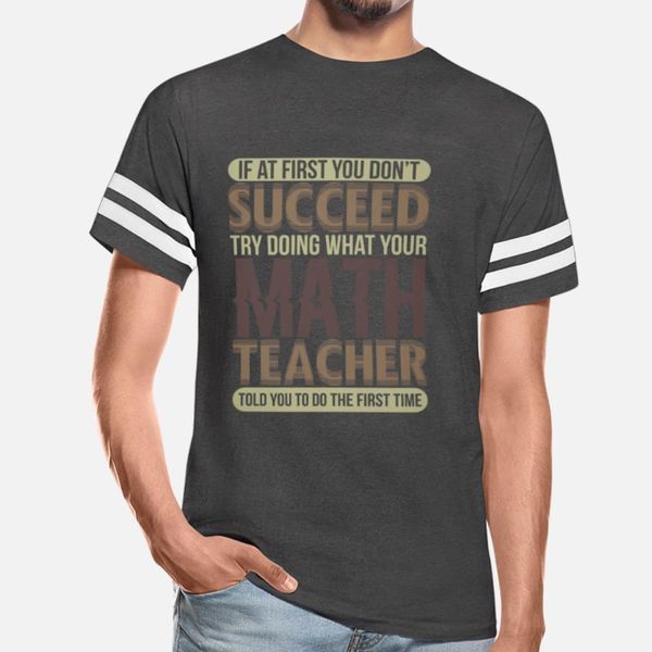 

math teacher if at first you don't succeed math designers graphic t shirt humor vintage white tracksuit hoodie sweatshirt