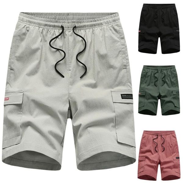 

men's shorts short masculino cargo men 2021 casual cotton bulk work man homme ete, White;black