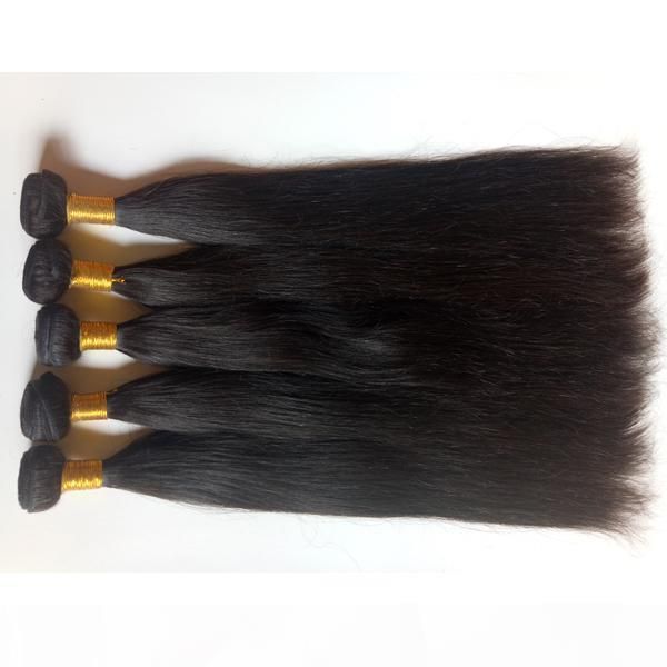 

unprocessed brazilian virgin human hair weaves 8-28inch silky straight hair peruvian malaysian indian remy hair extensions, Black