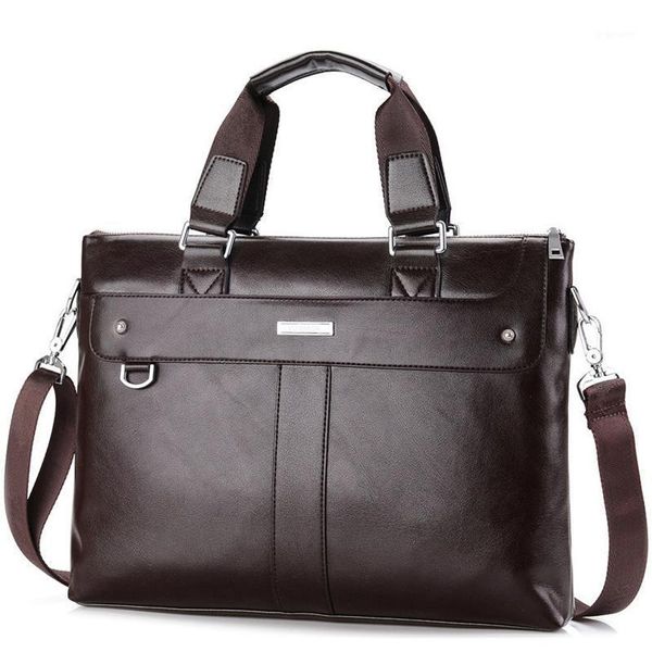 

14 inch artificial leather lapbag men briefcase business travel male handbag1
