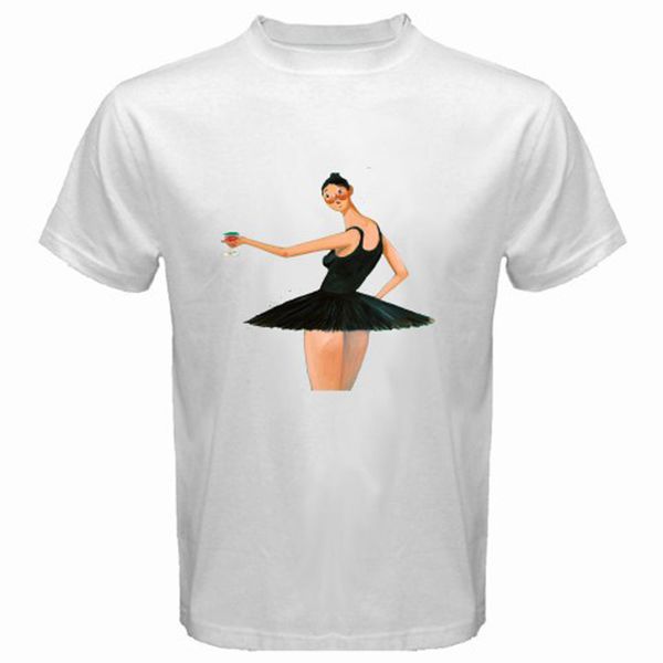 

new kanye west runaway ballerina men's white size cartoon men new fashion funny hoodie designers t shirts sweatshirt