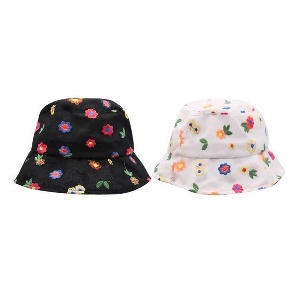 

new korean style flower lace mesh bucket sun hat spring summer flat bucket hat fashion ladies breathable fedora visor hat nz141 h sqcoli