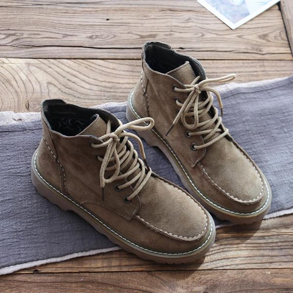

boots harajuku retro england round head high-help shoes wild short motorcycle mori literary flat single, Black