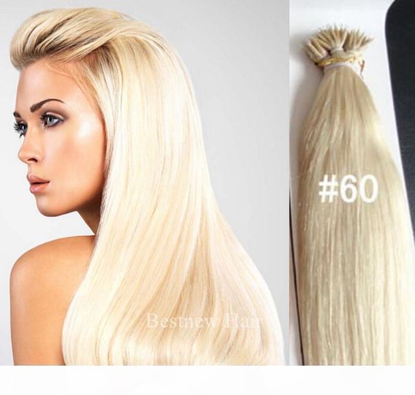 

18"20"22"nano rings indian remy human hair extensions 100g pk 100beads 1g s color #60 nano tip indian remy hair nano rings ha, Black