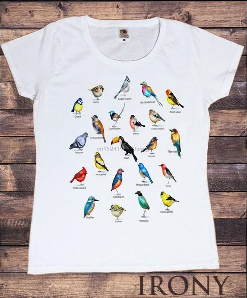 

womens t-shirt indie bird watchingtwitchers bird names iconic print ts1292 sport hooded sweatshirt hoodie