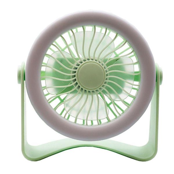 

simple table tiny round fan quiet operation with light adjustable tilt 360 Â° m6cb