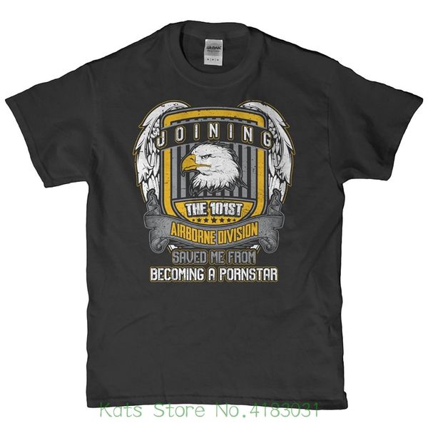 

joining the 101st airborne saved me from becoming a pornstar army t shirt print t-shirt summer casual sport hooded sweatshirt hoodie