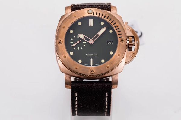 

vs factory made bronze v2 upgrade pam382 men's watch with a diameter of 47mm equipped with customized p9000 automatic chain movement wh, Slivery;brown
