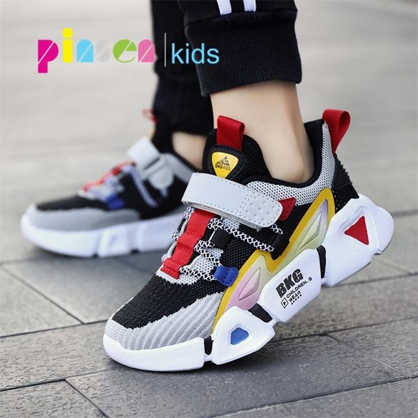 

2020 new kids sport shoes for boys sneakers girls fashion spring casual children shoes boy running child shoes chaussure enfant t200701, Black;red