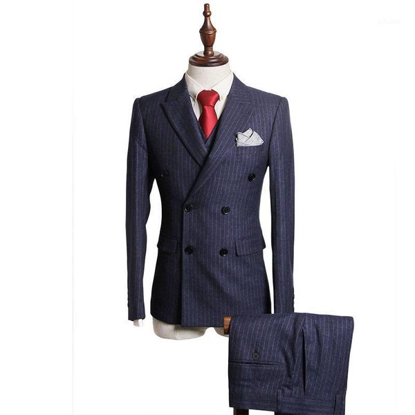 

modric polyester suit men stripe classic formal luxury costume men 3 piece design veste de mariage homme mens clothes ec5xft1, White;black