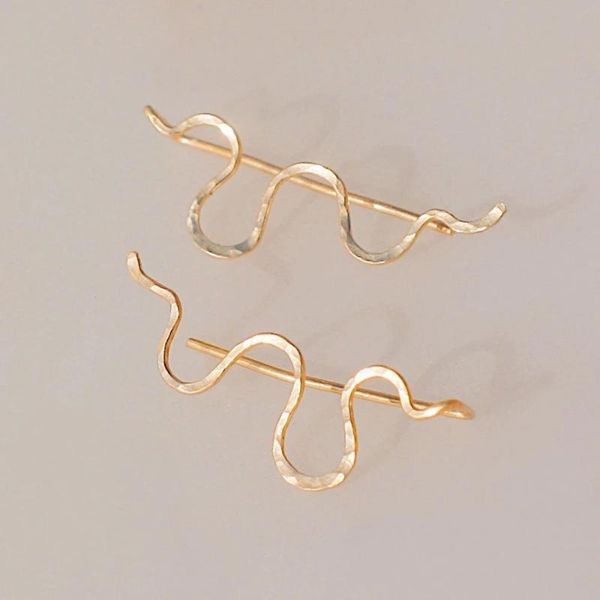 

sjgu-301 ear climber earrings handmade jewelry gold filled jewelry punk oorbellen boho minimalist piercing earrings, Golden;silver