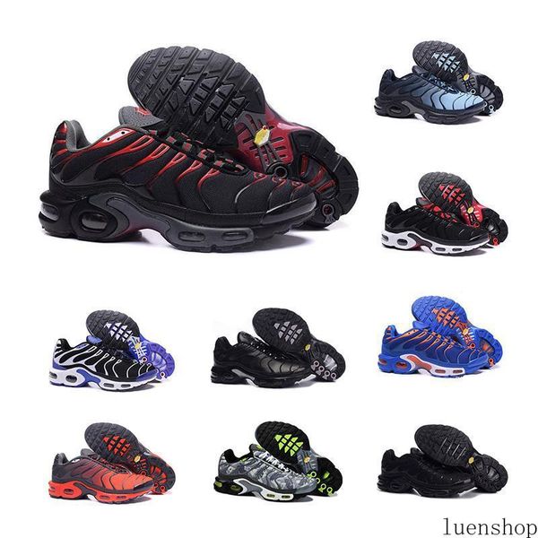 

2020 tn plus mens running shoes trainers og triple black white psychic hyper blue voltage purple yellow bright men sports sneaker lue