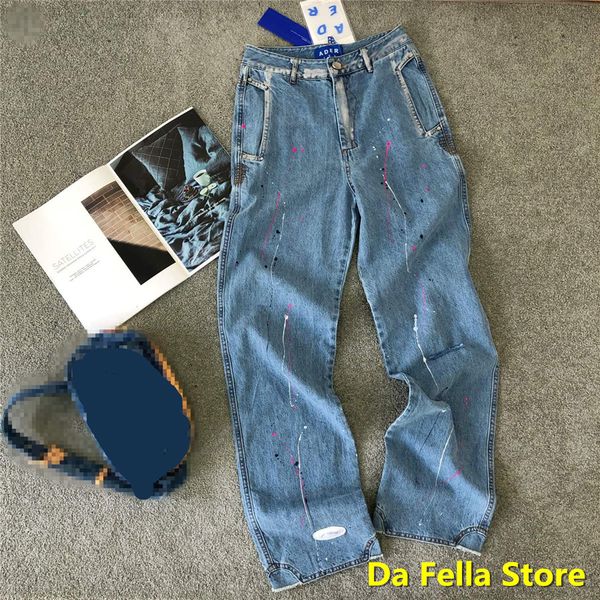 

2020 adererror jeans 2020 men women adererror space star series jeans ader error trousers korean streetwear, Blue