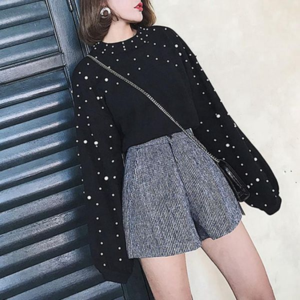 

autumn winter new fashionable sweater two piece pants spring 2021 oversized sweater korean plus size winter clothes for women, White;black