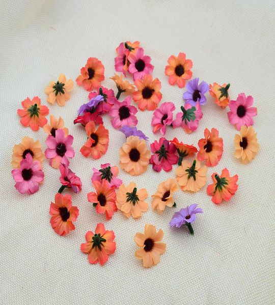 

10шт лот шелк подсолнечное искусственные растения для украшения stamen домашнее украшение аксессуары diy рождественский венок фиктивный dais