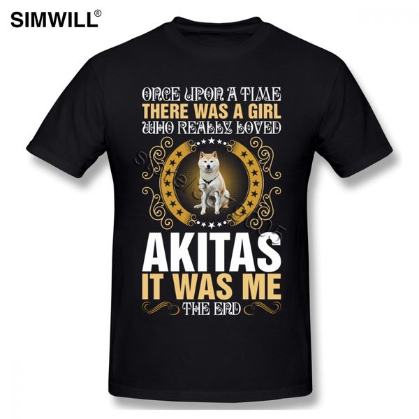 

sport fashion new tees shirts men 100% cotton loved akitas dog tshirt short sleeved o-neck print t-shirt father's gift clothes