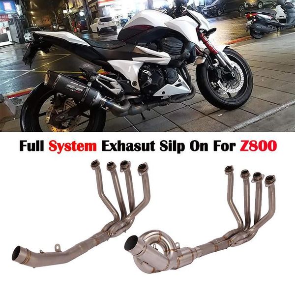

motorcycle exhaust system full escape slip on for z800 modified middle link pipe1