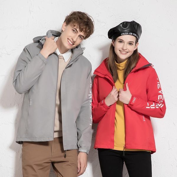 

outdoor jackets&hoodies jacket for men and women in winter three-in-one detachable two-piece set of korean tide brand windproof waterproof m, Blue;black