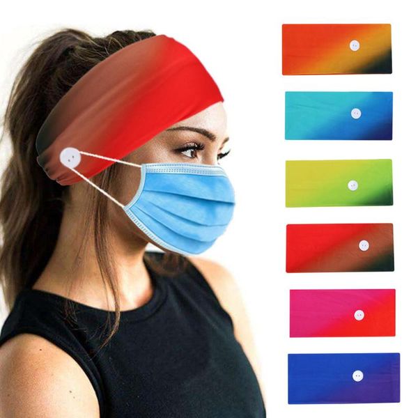 

женщины hairband спорт quick dry пот tie крашение printed кнопка hairband head wrap оголовье твердый полиэстер один размер ежедневного испол