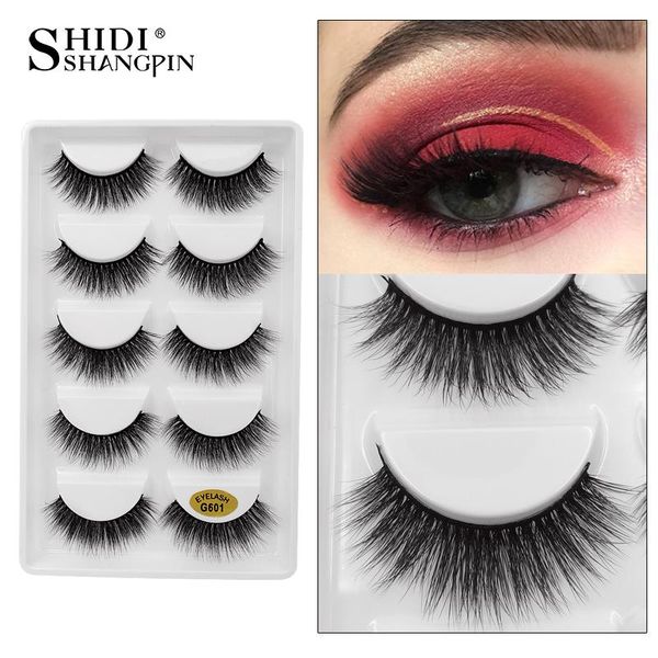 

5 pairs false eyelashes natural long 3d mink lashes handmade mink eyelashes false eye lash for makeup cilios maquiagem faux cils wmtreo
