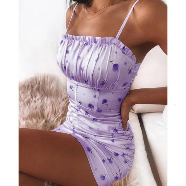 

women bodycon summer dress floral print 2021 spaghetti strap mini dress lady party casual basic beach dress short, Black;gray