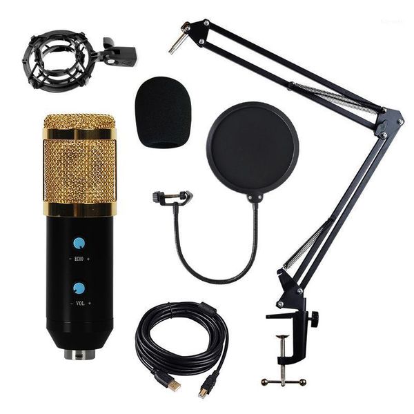 

professional condenser usb bm838 studio microphone vocal pc recording karaoke microphone set for radio braodcasting mic stand1