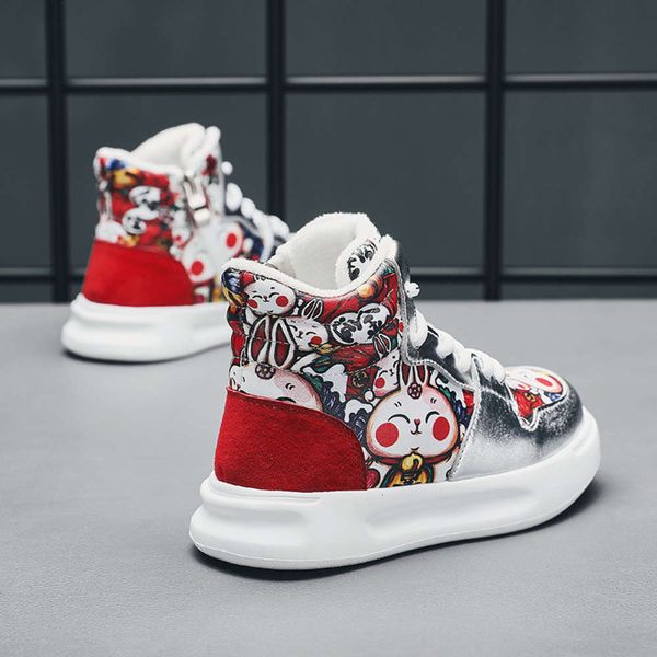 

sports autumn 2020 new girls' plush father winter big children's cotton boys' sho, Black