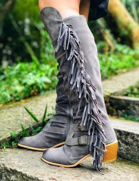 

women over knee high boots mid heels shoes woman booties gladiator vintage warm shoe chaussures femme zapatos mujer sapato nh121, Black