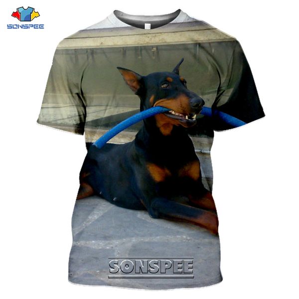 

animal doberman dog cool 3d print shirts anime hentai horror men clothing