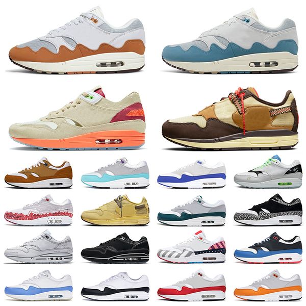 

2022 patta 1 men running shoes 1s noise aqua monarch magma orange elephant obsidian mens trainer sports sneakers