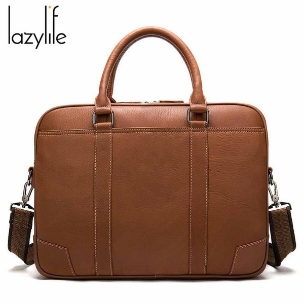 

lazylife bag men's genuine leather briefcase male man lapbag for men messenger bags men's briefcases