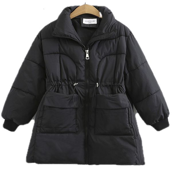 

2021 new winter cotton-style jacket medium thick cord plus size women's fashion eues, Black