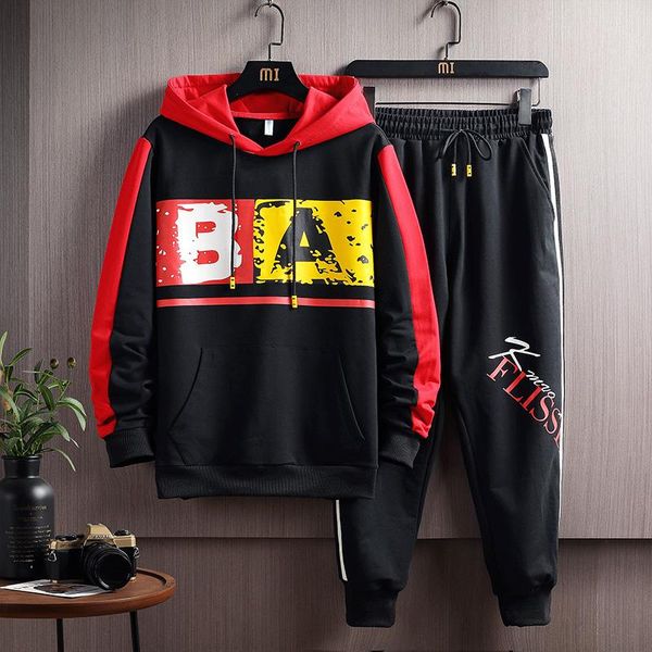 

2020 spring and autumn series sweater + pants series wool sweater casual men's jgging suit student uniform pair of clothes, Gray