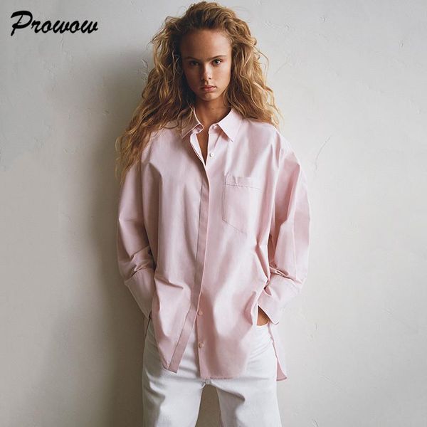 

fashion hollow out in back blouse women turn-down collar chic loose summer female casual cotton pink blouse oversize, White