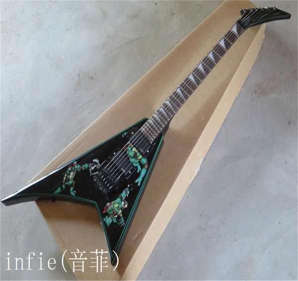 

2021 factory custom black flying v electric guitar