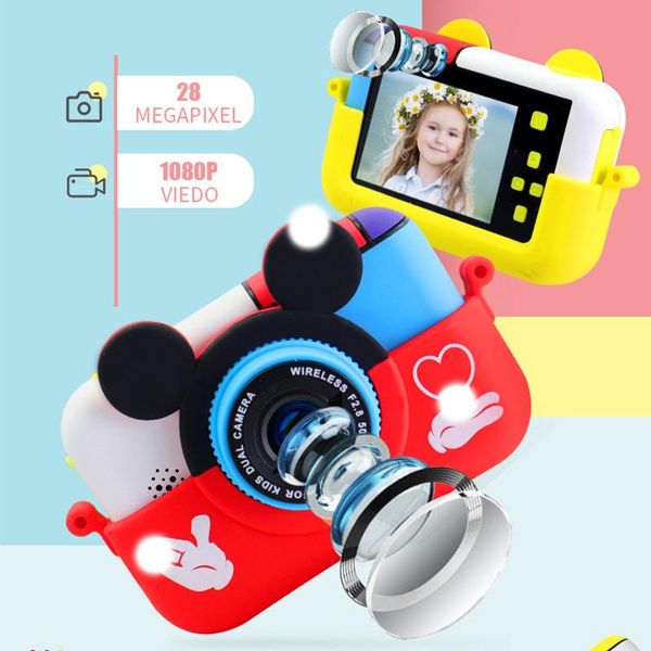 

mini kids toy camera 30mp 2.4 inch ips screen 1080p hd video selfie slr children camera birthday gift children digital
