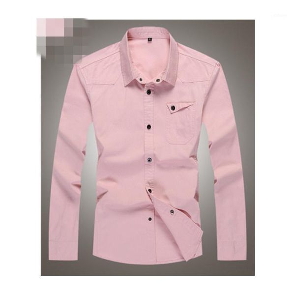 

new men's pure color slim shirt men's long sleeve cotton shirt1, White;black