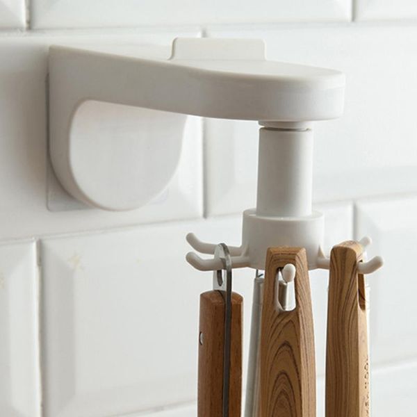 

360 degree rotation kitchen utensils storage hooks space-saving wall hanger kitchen utensils and appliances wall hooks