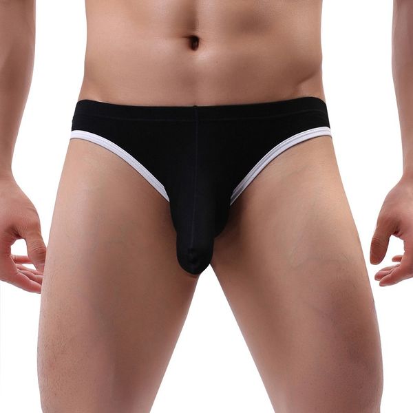 

men's soft briefs knickers shorts underwear mens stretch breathable ropa interior hombre sexi underpants, Black;white