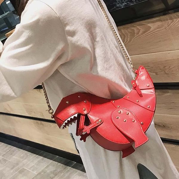 

cute dinosaur small bag 2020 new character, tyrannosaurus rex, cool girl, skew spanning honey bag