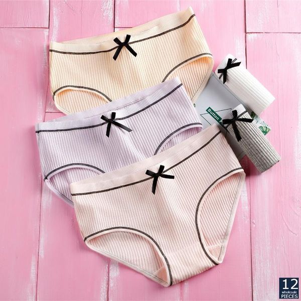 

12 pcs/lot wholesale breathable underpants women underwear mid-rise lace girls ladies panties lingerie briefs yzt k011, Black;pink