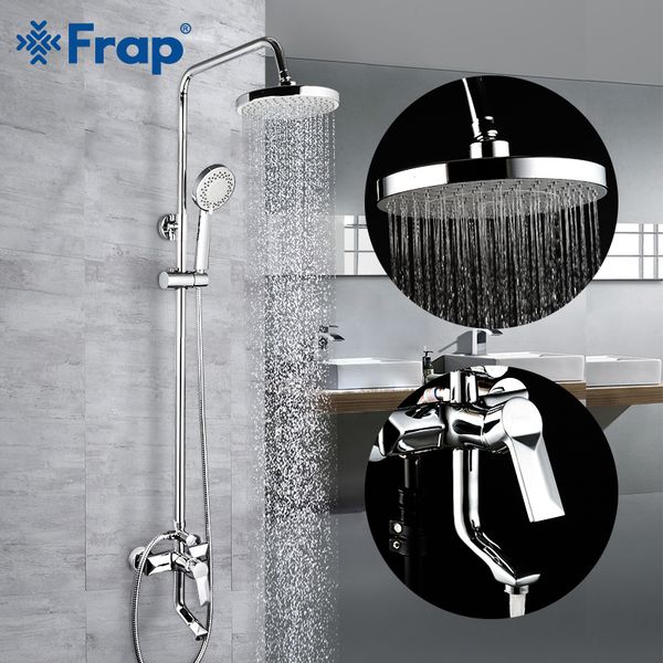 

frap chrome bath faucets set bathtub faucet rainfall bathroom head exposed shower mixer tap f2418 1011