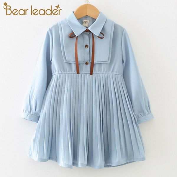 

bear leader girls dresses new brand spring princess dress soft chiffon girl dress long sleeve bow tie kids clothing for 3 7y 201202, Red;yellow