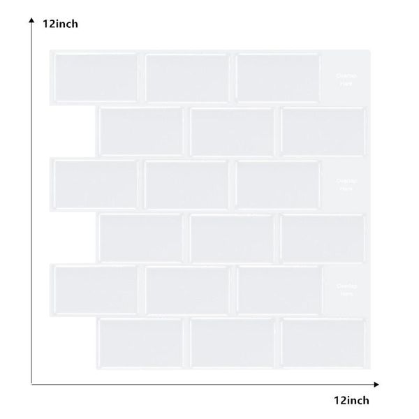

home decor 3d waterproof self adhesive mosaic pet material wall sticker tiles peel and stick backsplash kitchen