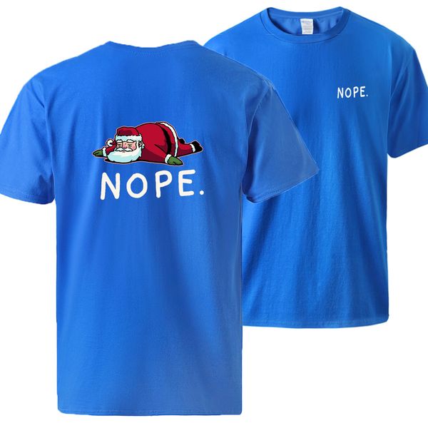 

santa claus nope gife print summer short sleeve sportswear sportswear brand loose tees sport hooded sweatshirt hoodie men t shirt