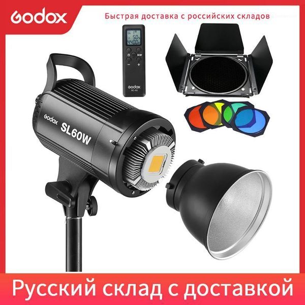 

godox led video light sl-60w sl60w 5600k white version video light continuous bowens mount for studio recording1